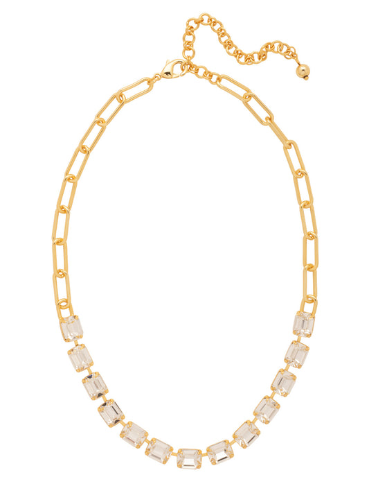 Sorrelli Crystal Octavia Paperclip Tennis Necklace