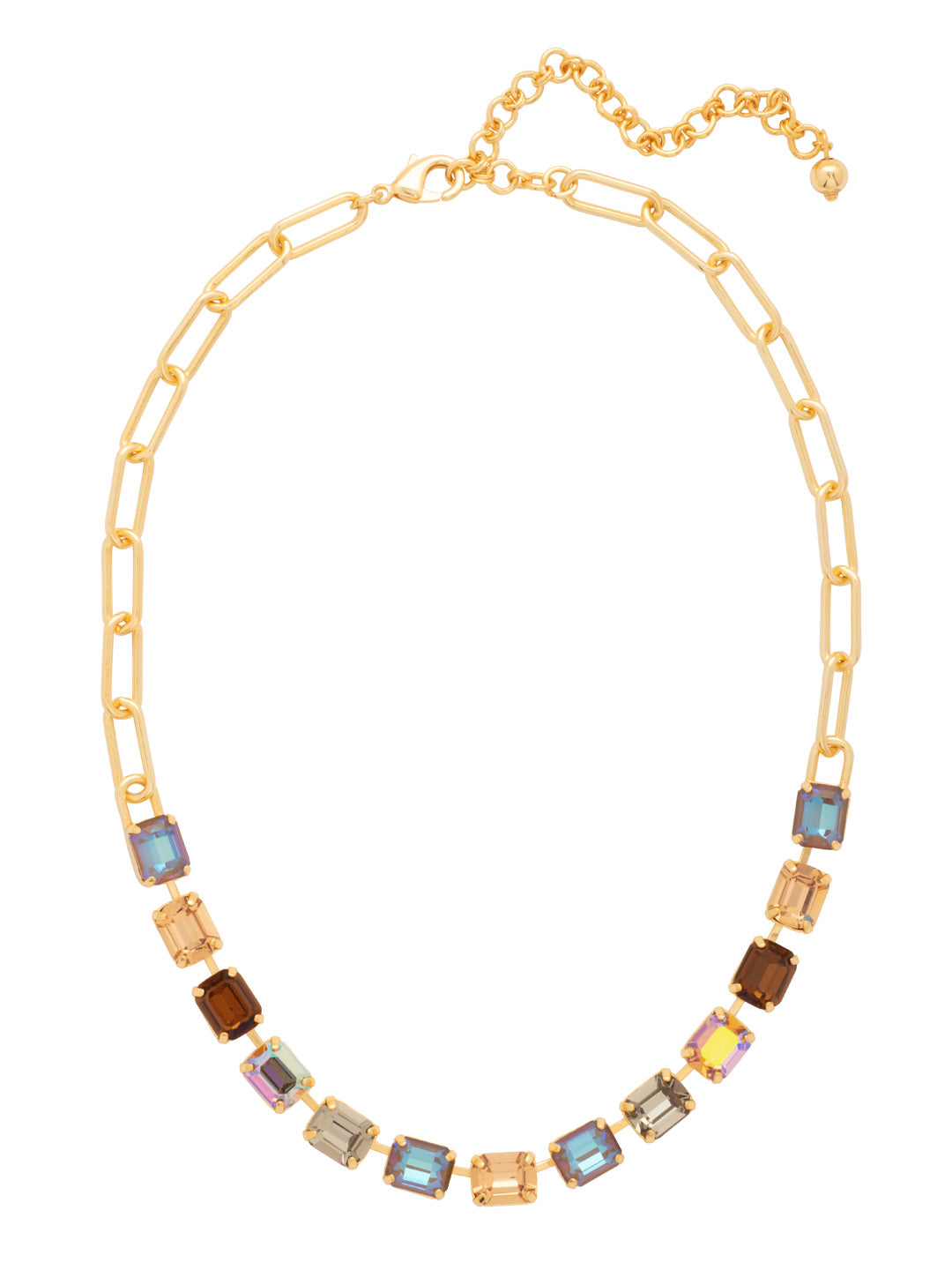 Sorrelli Honey Bourbon Octavia Paperclip Tennis Necklace