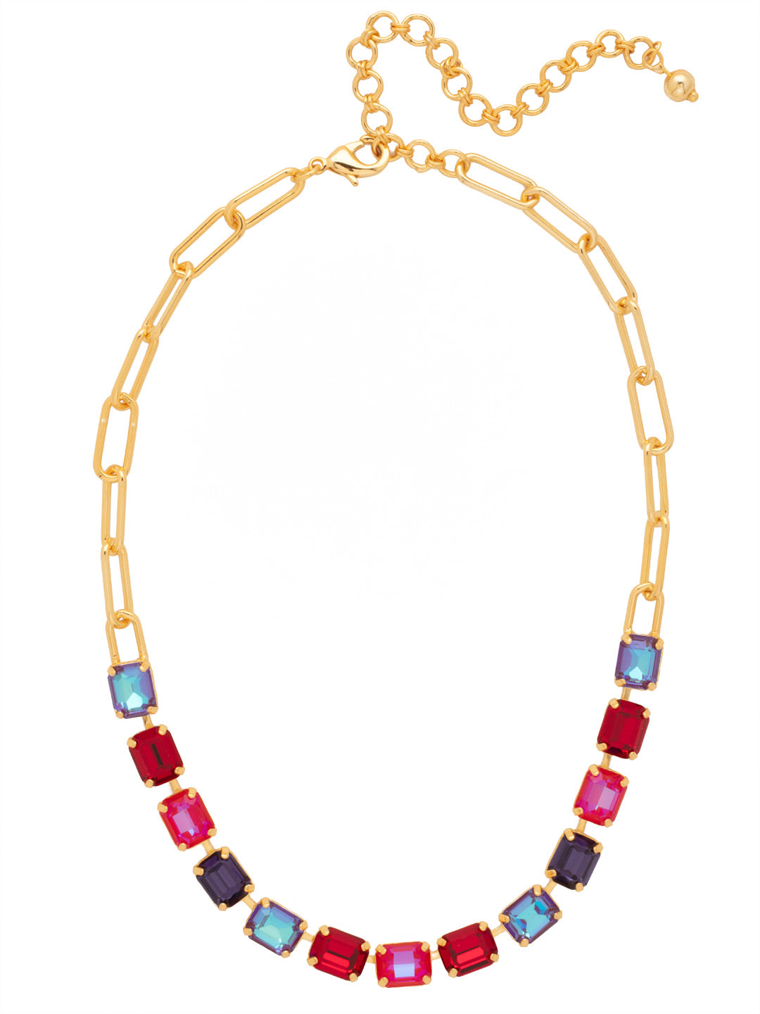 Sorrelli Red Velvet Octavia Paperclip Tennis Necklace