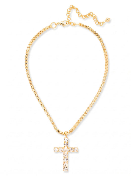 Sorrelli Crystal Christina Cross Pendant Necklace