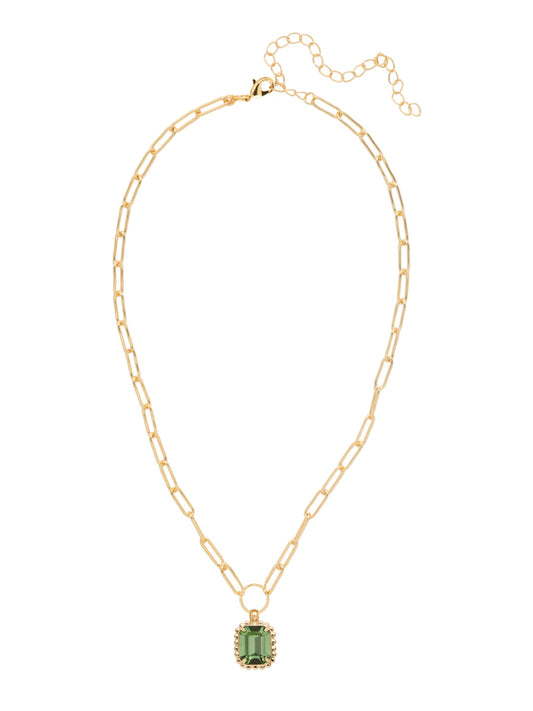 Sorrelli Peridot Octavia Scalloped Pendant Necklace