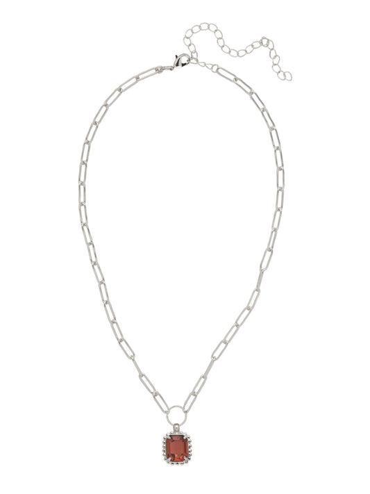 Sorrelli Burgundy Octavia Scalloped Pendant Necklace