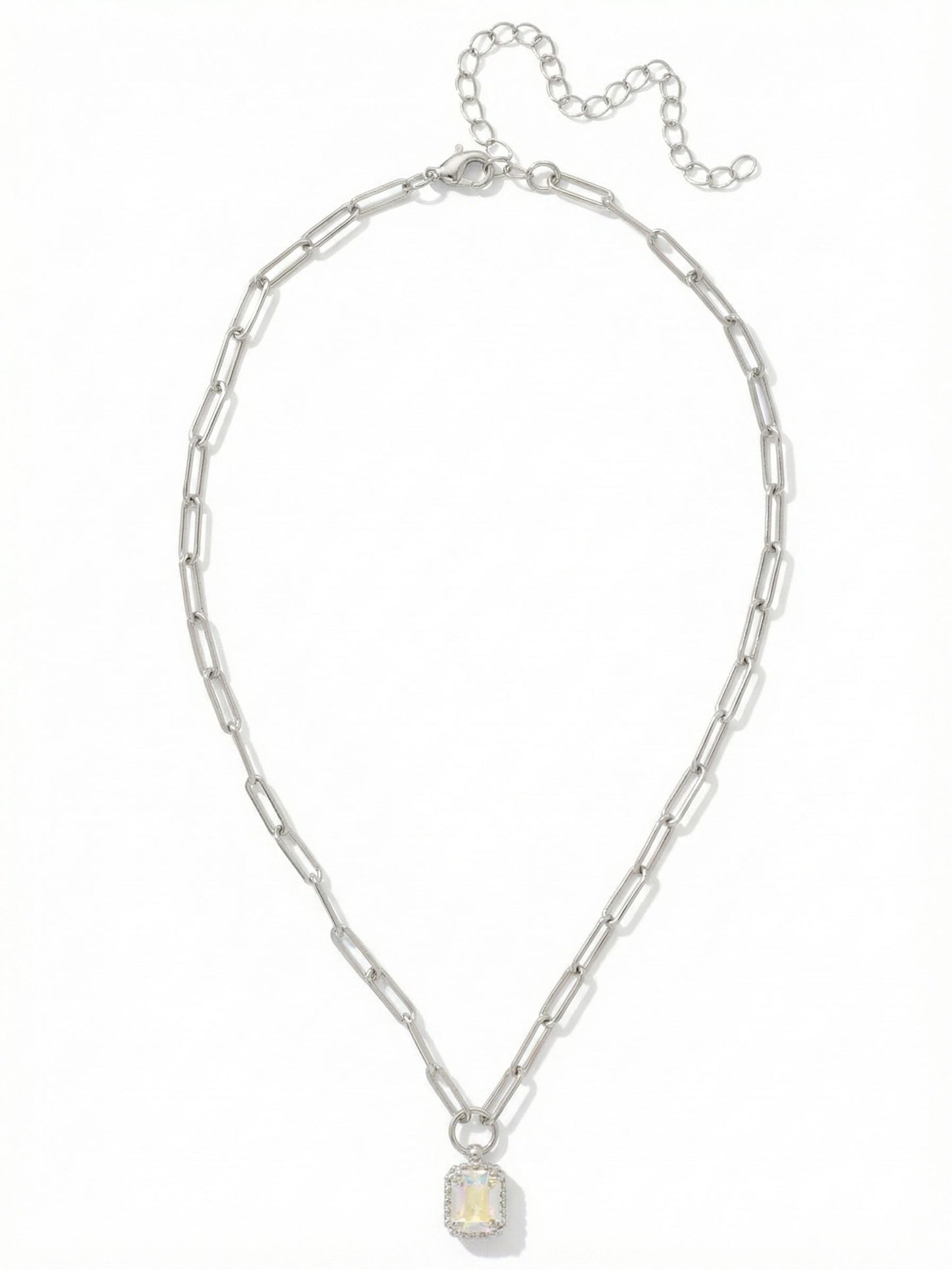Sorrelli Crystal Aurora Borealis Octavia Scalloped Pendant Necklace