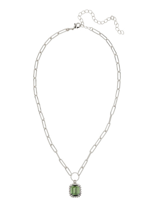 Sorrelli Peridot Octavia Scalloped Pendant Necklace