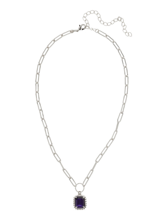 Sorrelli Purple Velvet Octavia Scalloped Pendant Necklace