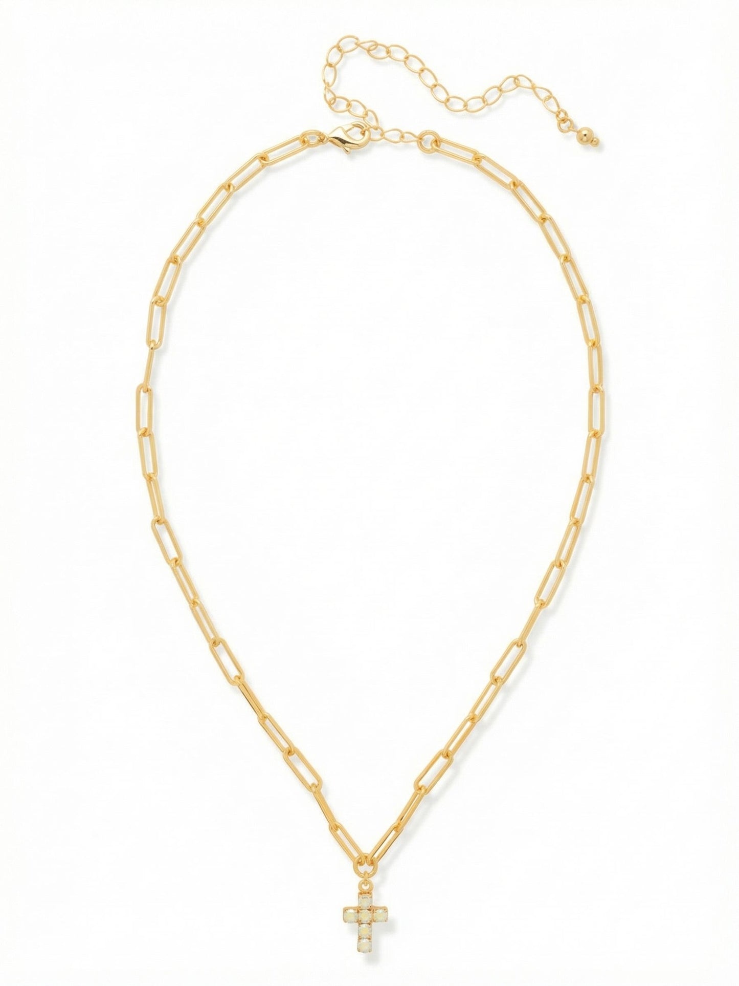 Sorrelli Crystal Aurora Borealis Carly Cross Pendant Necklace
