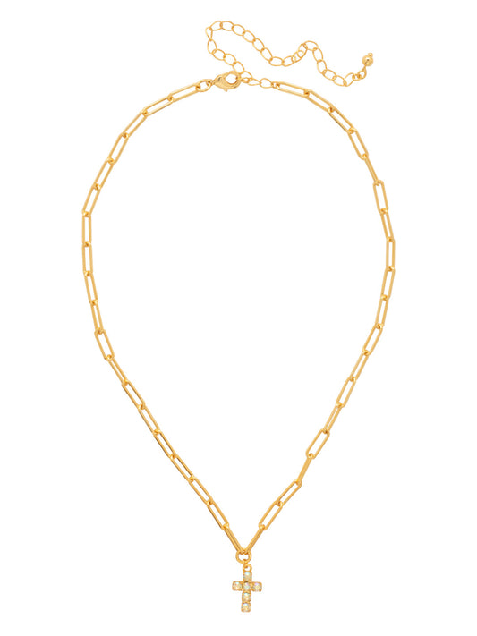 Sorrelli Jonquil AB Carly Cross Pendant Necklace