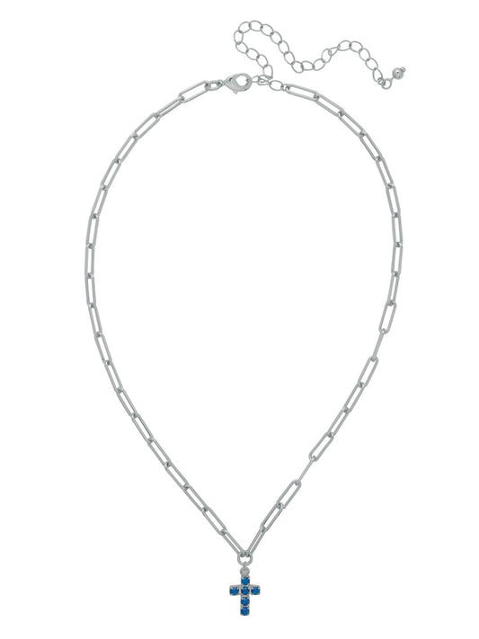 Sorrelli Sapphire Carly Cross Pendant Necklace