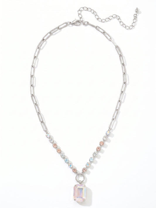 Sorrelli Rainbow Quartz Iris Pendant Necklace