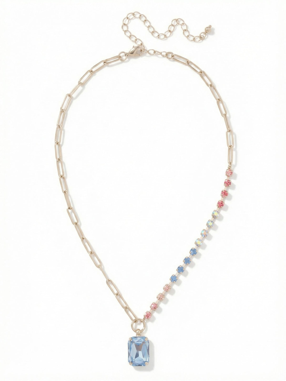 Sorrelli Peony Breeze Iris Asymmetrical Pendant Necklace