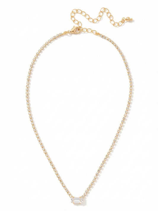 Sorrelli Crystal Mini Marnie Baguette Pendant Necklace