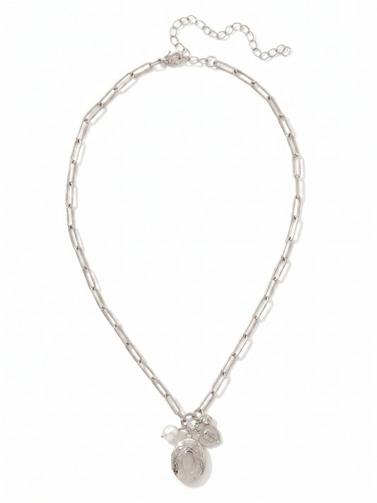 Sorrelli Crystal Rosie Locket Pendant Necklace