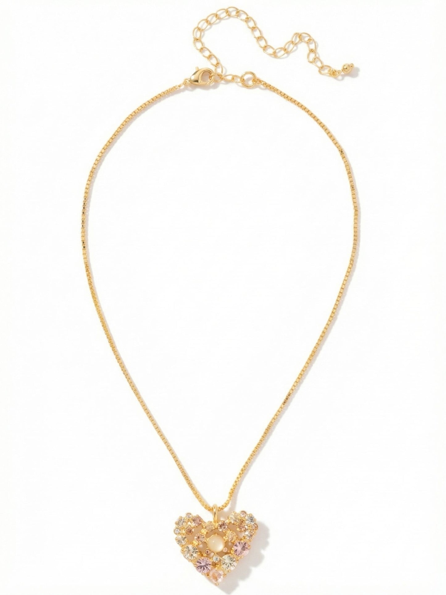 Sorrelli Golden Goddess Crystal Heart Pendant Necklace