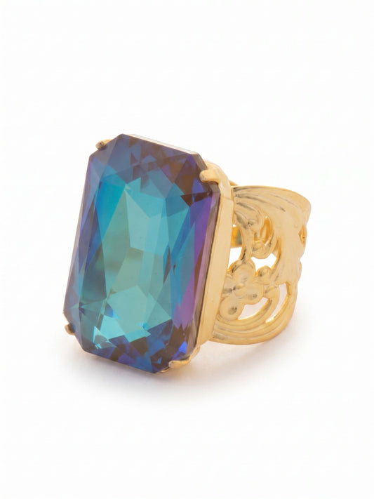 Sorrelli Cappuccino Delite Viretta Adjustable Cocktail Ring
