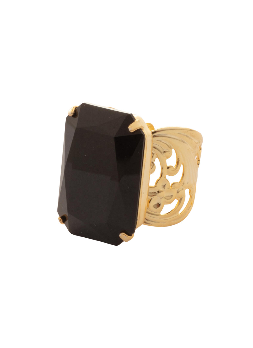 Sorrelli Jet Viretta Cocktail Ring
