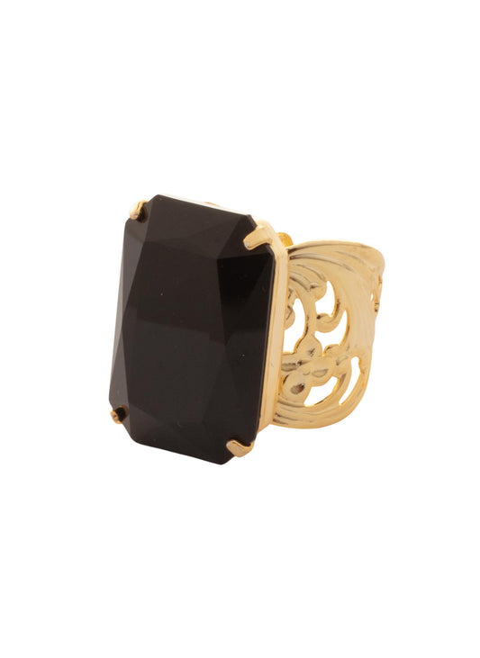 Sorrelli Jet Viretta Cocktail Ring
