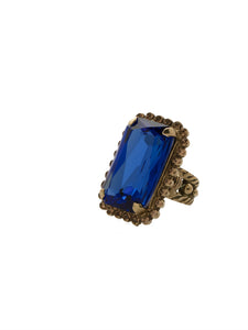 Sorrelli Venice Blue Luxurious Emerald-Cut Cocktail Ring