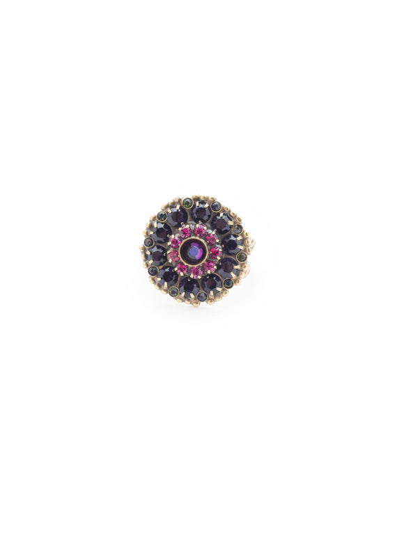 Sorrelli Volcano Charming Crystal Bloom Cocktail Ring