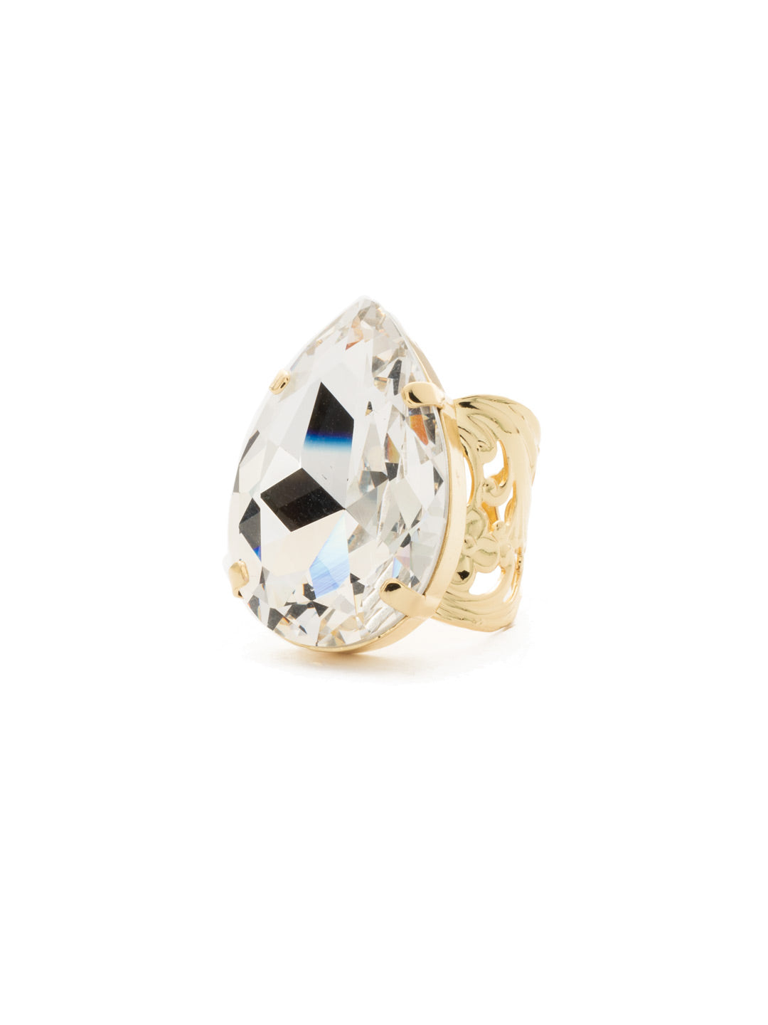 Sorrelli Crystal Teardrop Crystal Ring
