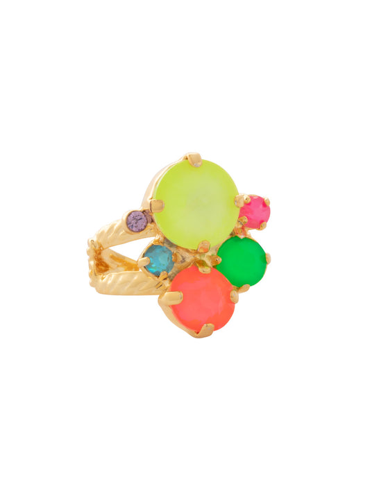 Sorrelli Candy Carnival Crystal Assorted Rounds Stacked Ring