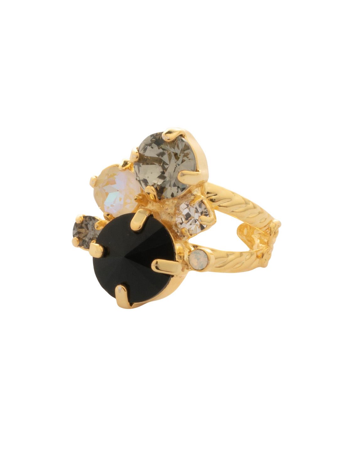 Sorrelli Starry Night Crystal Assorted Rounds Stacked Ring