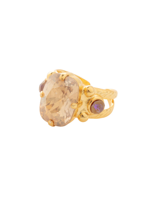 Sorrelli Honey Bourbon Outstanding Oblong Cocktail Ring