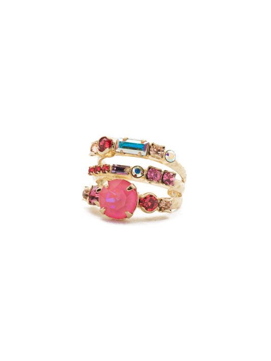 Sorrelli Island Sun Triple Threat Stacked Ring