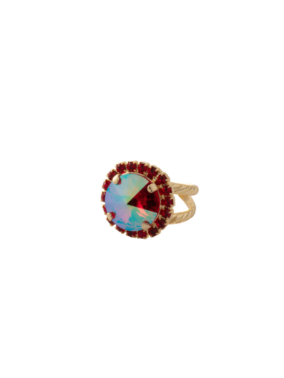 Sorrelli Cranberry Haute Halo Statement Ring