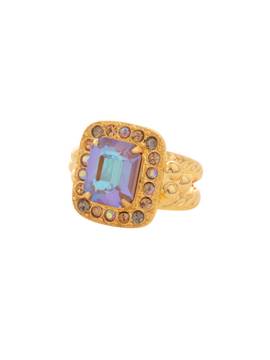 Sorrelli Honey Bourbon Opulent Octagon Cocktail Ring