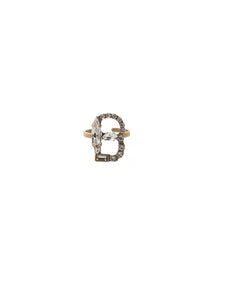 Sorrelli Crystal B Initial Statement Ring