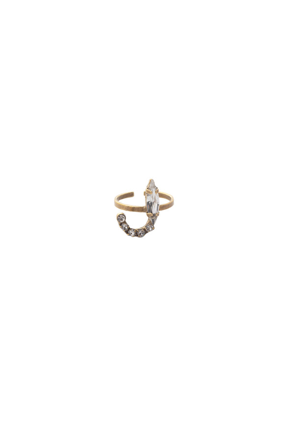 Sorrelli Crystal J Initial Statement Ring