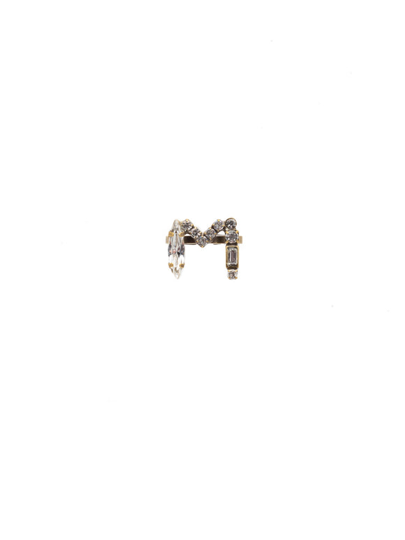 Sorrelli Crystal M Initial Statement Ring