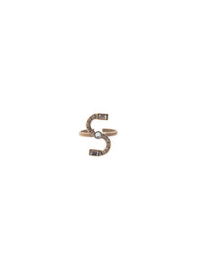 Sorrelli Crystal S Initial Statement Ring