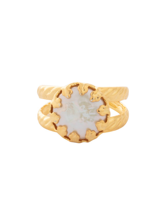 Sorrelli Modern Pearl Isabella Cocktail Ring