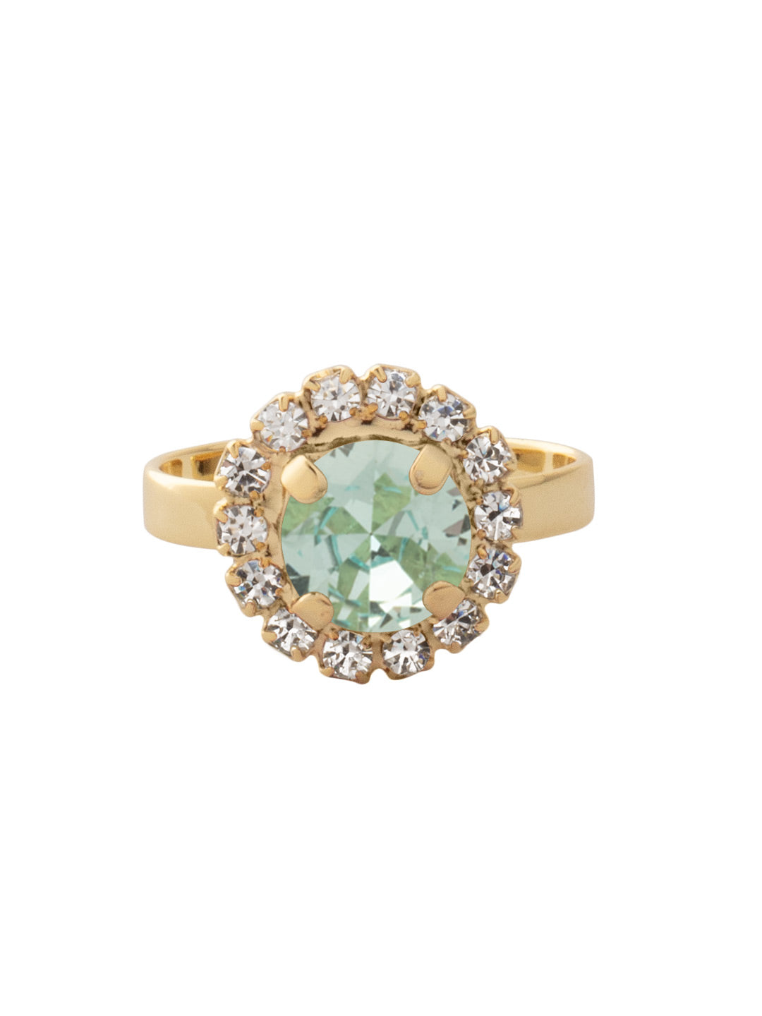 Sorrelli Aquamarine Haute Halo Cocktail Ring