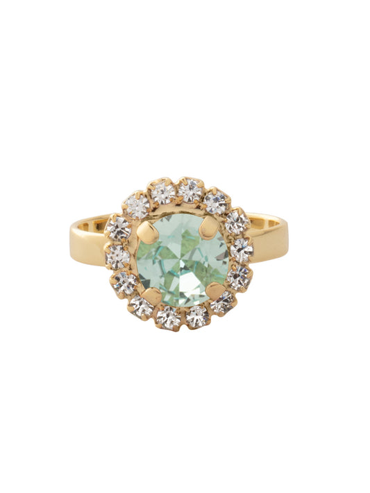 Sorrelli Aquamarine Haute Halo Cocktail Ring