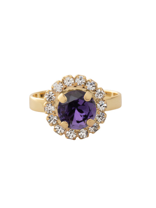 Sorrelli Purple Velvet Haute Halo Cocktail Ring
