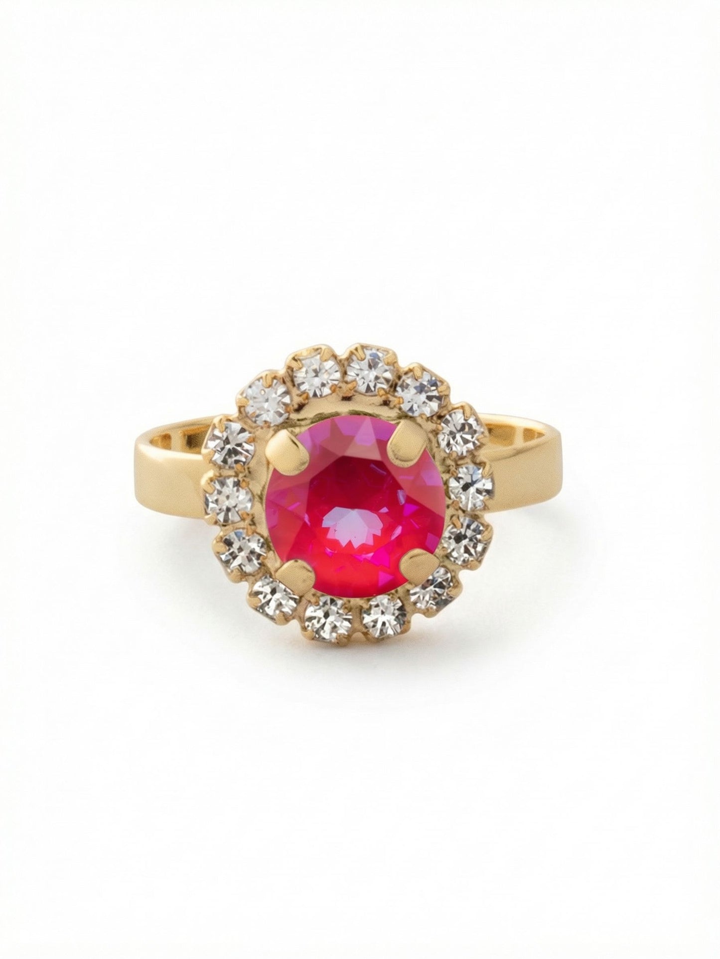 Sorrelli Royal Red Delite Haute Halo Cocktail Ring
