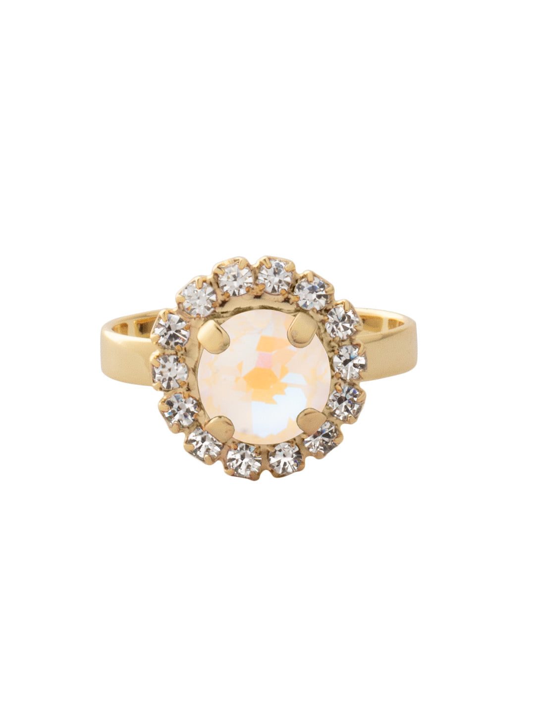 Sorrelli Ultra White Haute Halo Cocktail Ring