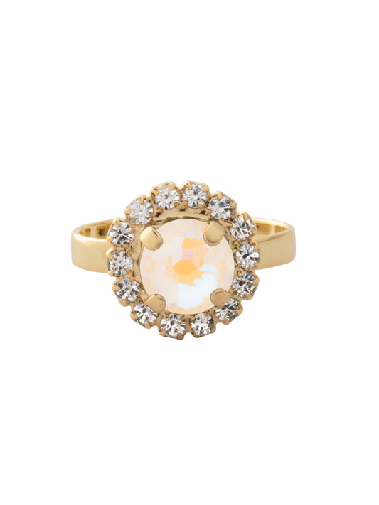 Sorrelli Ultra White Haute Halo Cocktail Ring