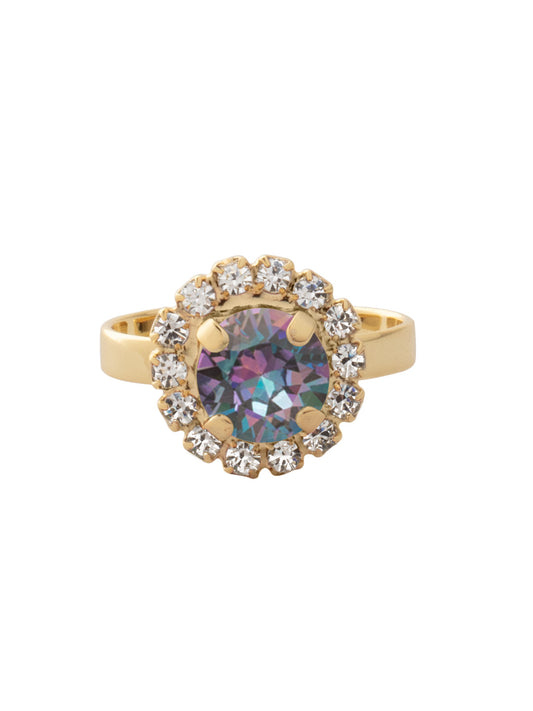 Sorrelli Vitrail Light Haute Halo Cocktail Ring