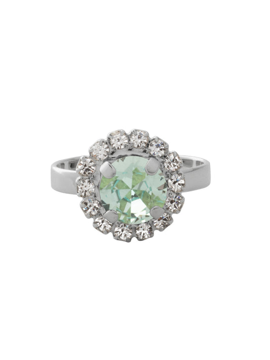 Sorrelli Aquamarine Haute Halo Cocktail Ring