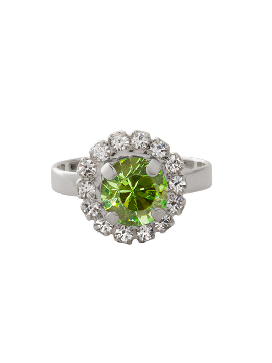 Sorrelli Peridot Haute Halo Cocktail Ring