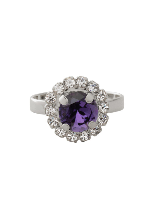 Sorrelli Purple Velvet Haute Halo Cocktail Ring