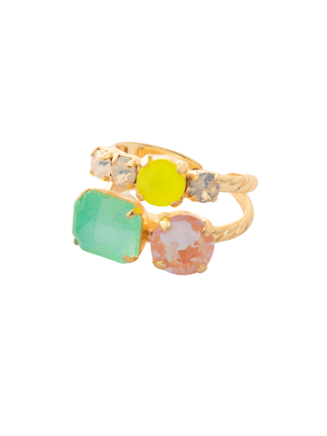 Sorrelli Mango Mint Miriam Stacked Ring
