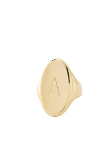 Sorrelli Bare Metallic "A" Signet Statement Ring