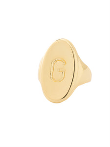 Sorrelli Bare Metallic "G" Signet Statement Ring