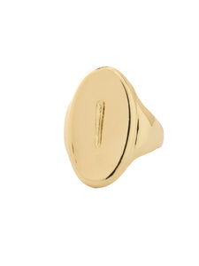 Sorrelli Bare Metallic "I" Signet Statement Ring