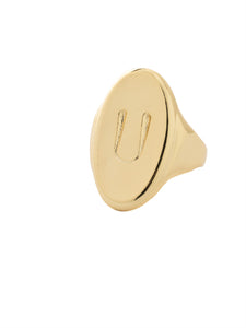 Sorrelli Bare Metallic "U" Signet Stacked Ring