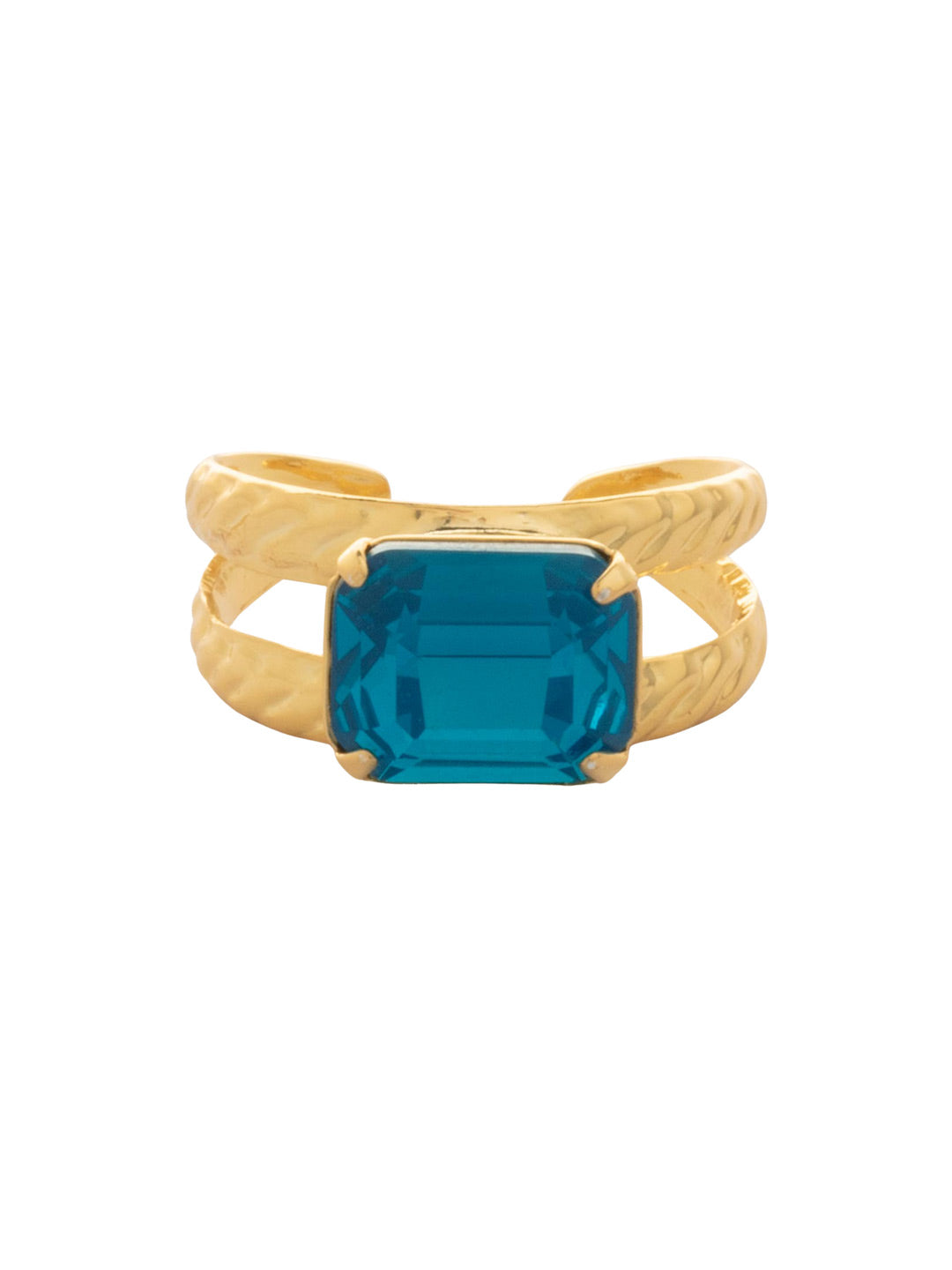 Sorrelli Caribbean Blue Opal Octavia Cocktail Ring